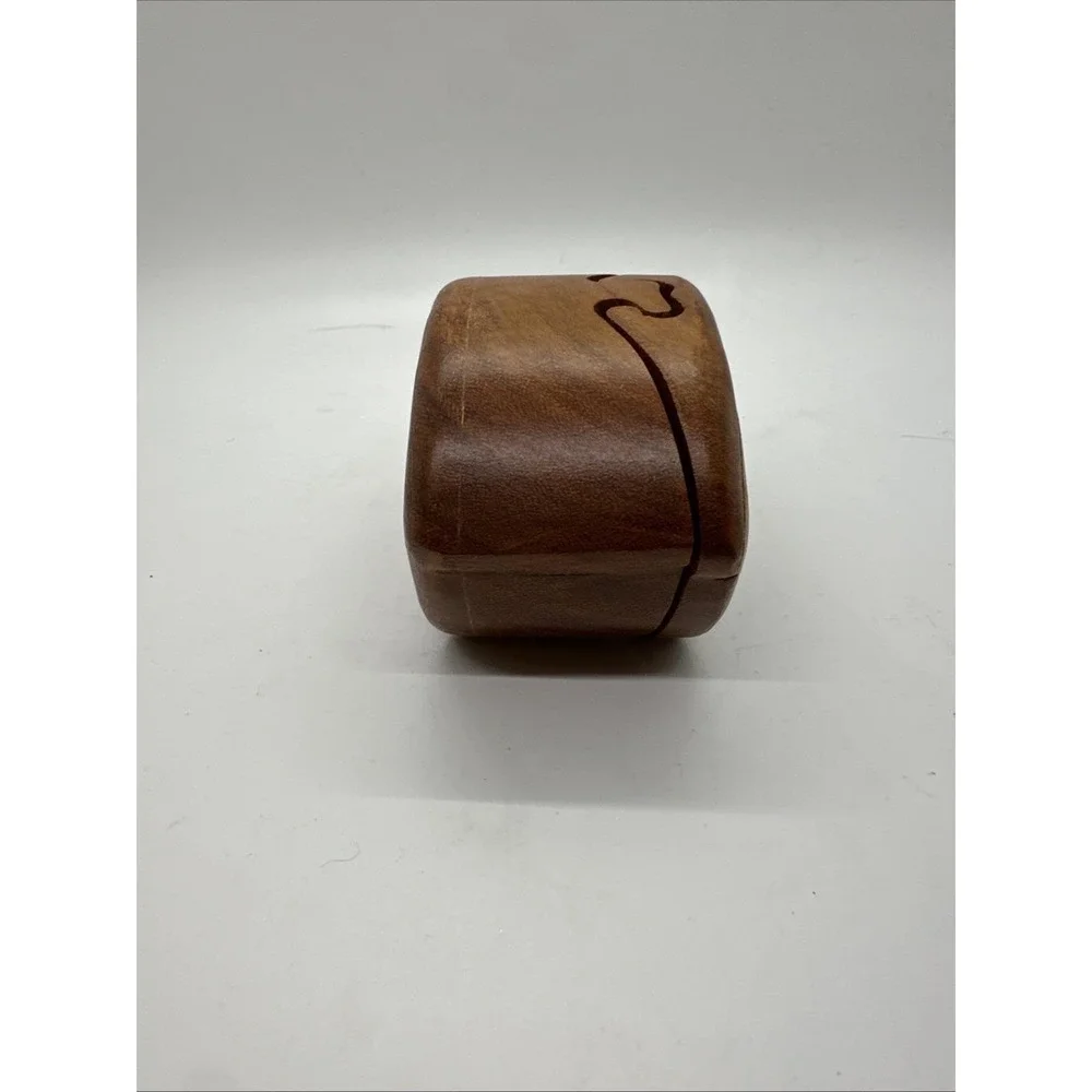 Wooden Puzzle ~ Stash Box ~ Hand-Crafted Parott Hea Trinket Box ~ 3 Piece Felt